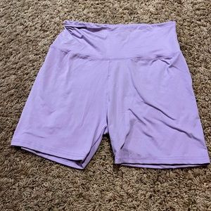 Purple biker shorts